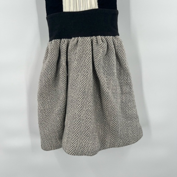 Marie grey black dress with cross body straps in back S - Picture 3 of 8